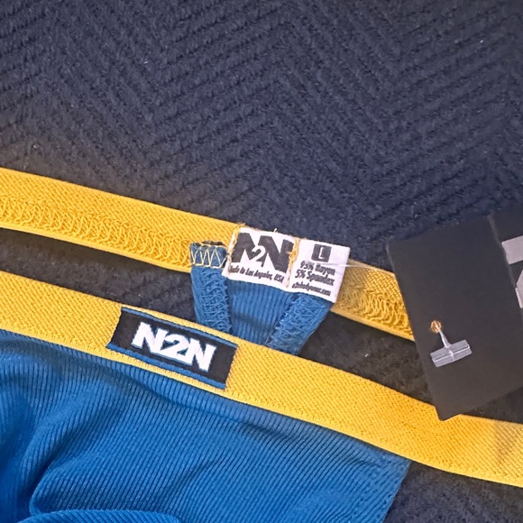 N2N Blue and Yellow Thong | Large | NWT - Picture 2 of 5